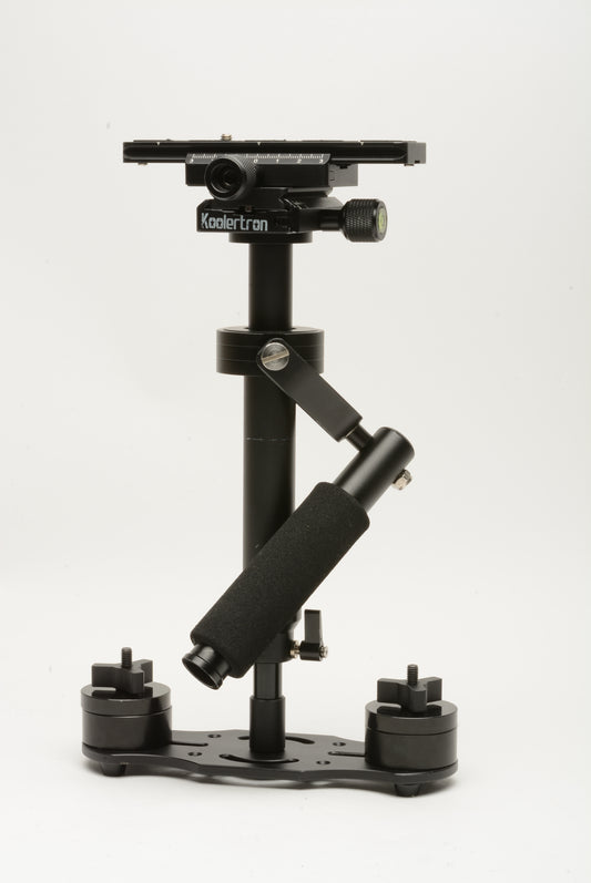 Koolertron 16" Mini Handheld Stabilizer for DSLRs, weights, QR plate, works great