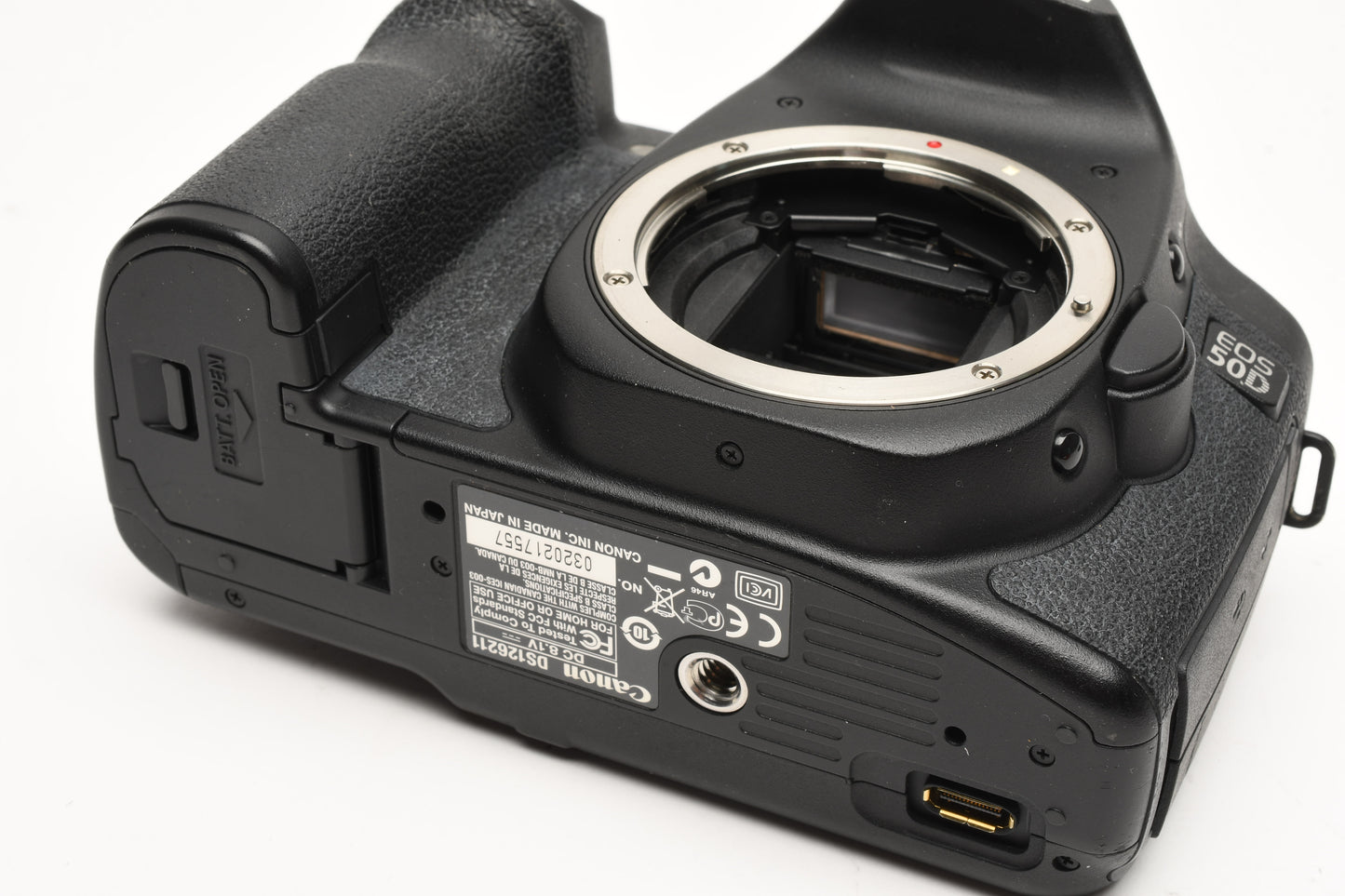 Canon EOS 50D DSLR Body w/2X Batts, charger, strap, 4GB CF, Only 5224 Acts