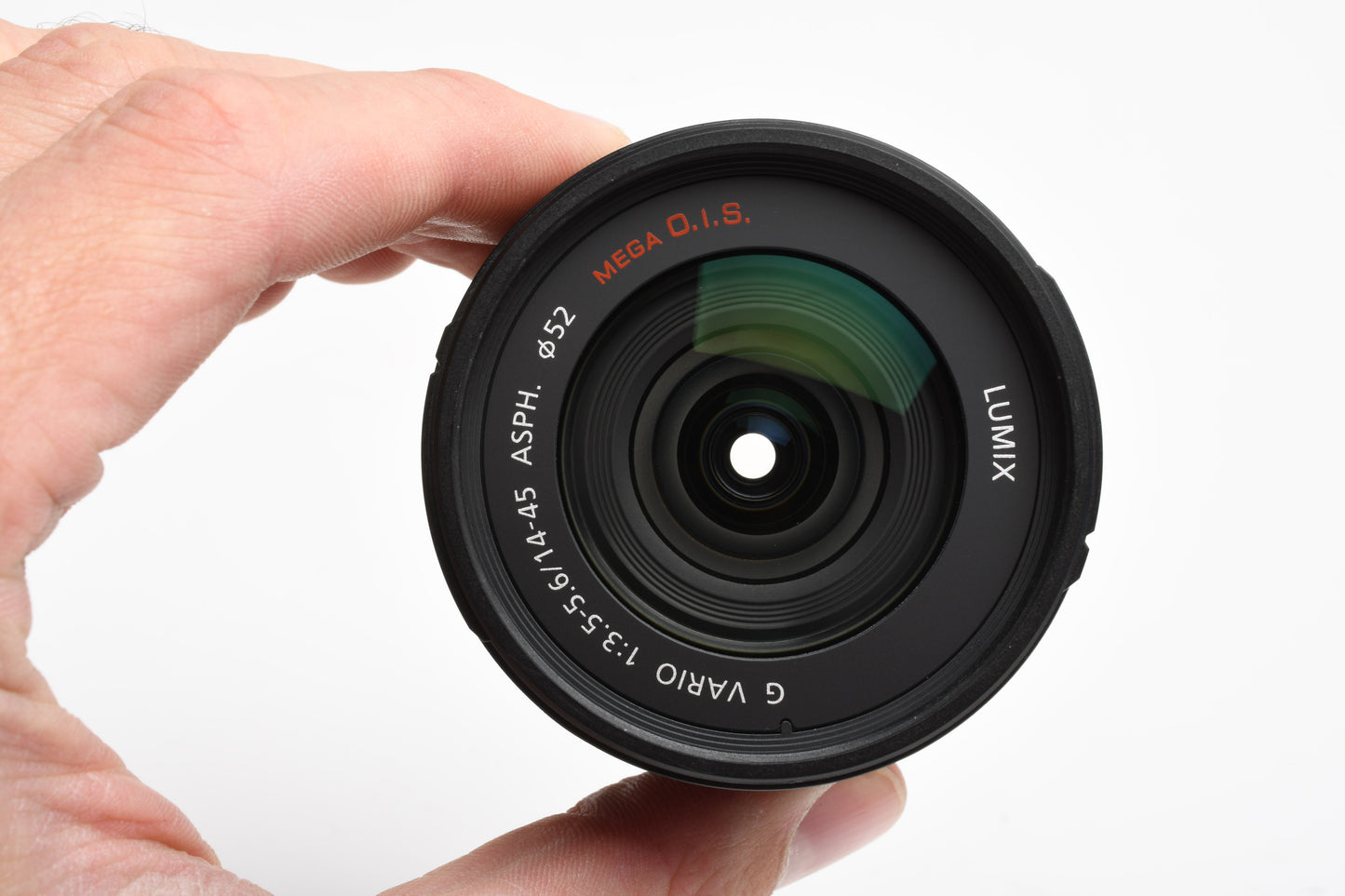 Panasonic Lumix G Vario 14-45mm F3.5-5.6 Mega O.I.S. Zoom, Hood, Pouch, Mint-