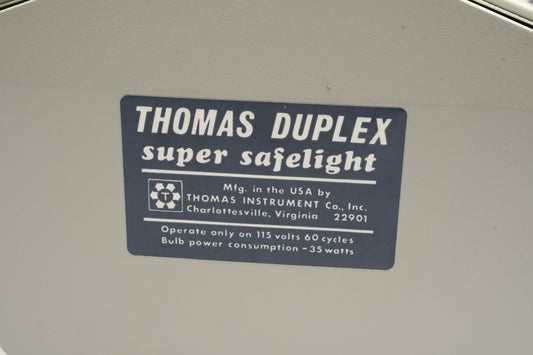 Thomas Duplex Super Safelight Darkroom Light w/Clean Filters & Good Bulb