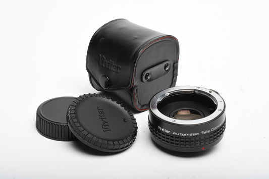 Vivitar MC 2X-22 Teleconverter for Pentax PK mount, caps + case