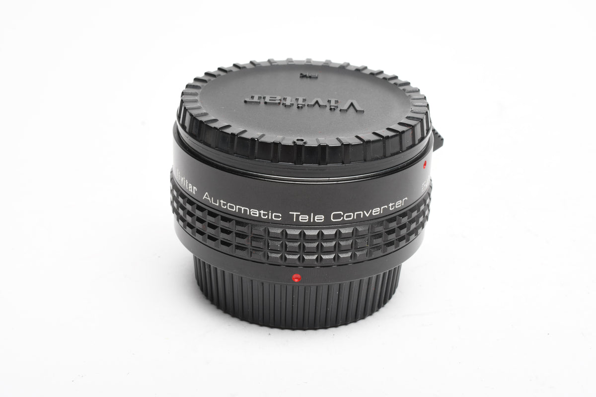 Vivitar MC 2X-22 Teleconverter for Pentax PK mount, caps + case
