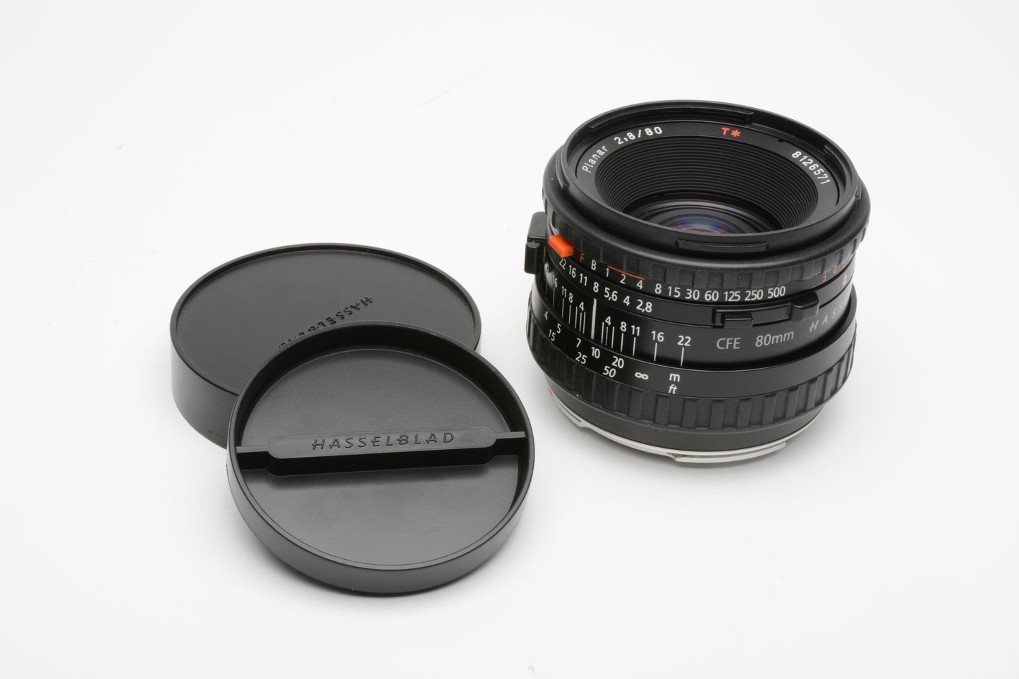 Hasselblad Carl Zeiss CFE 80mm f2.8 T* Planar Lens, Caps, Mint-