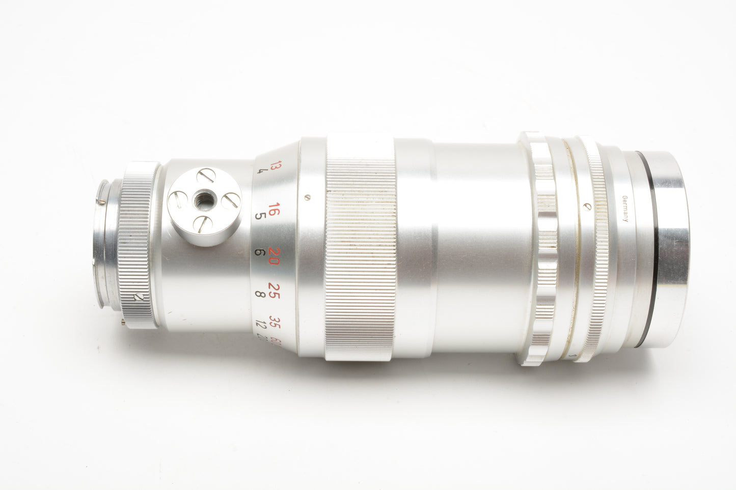 Steinheil München Tele-Quinar 200mm f4.5 Exakta Mount Lens, Hood+case *Read