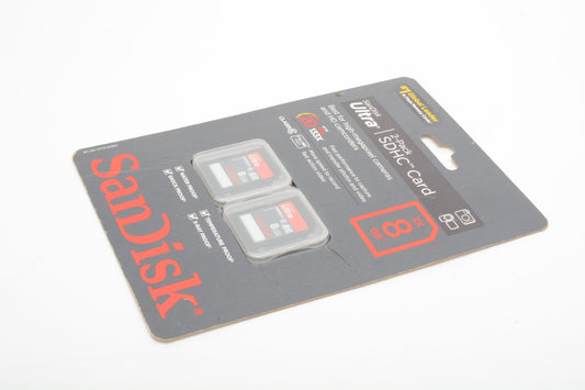 2-Pack Sandisk Ultra SDHC 8GB 133X, New