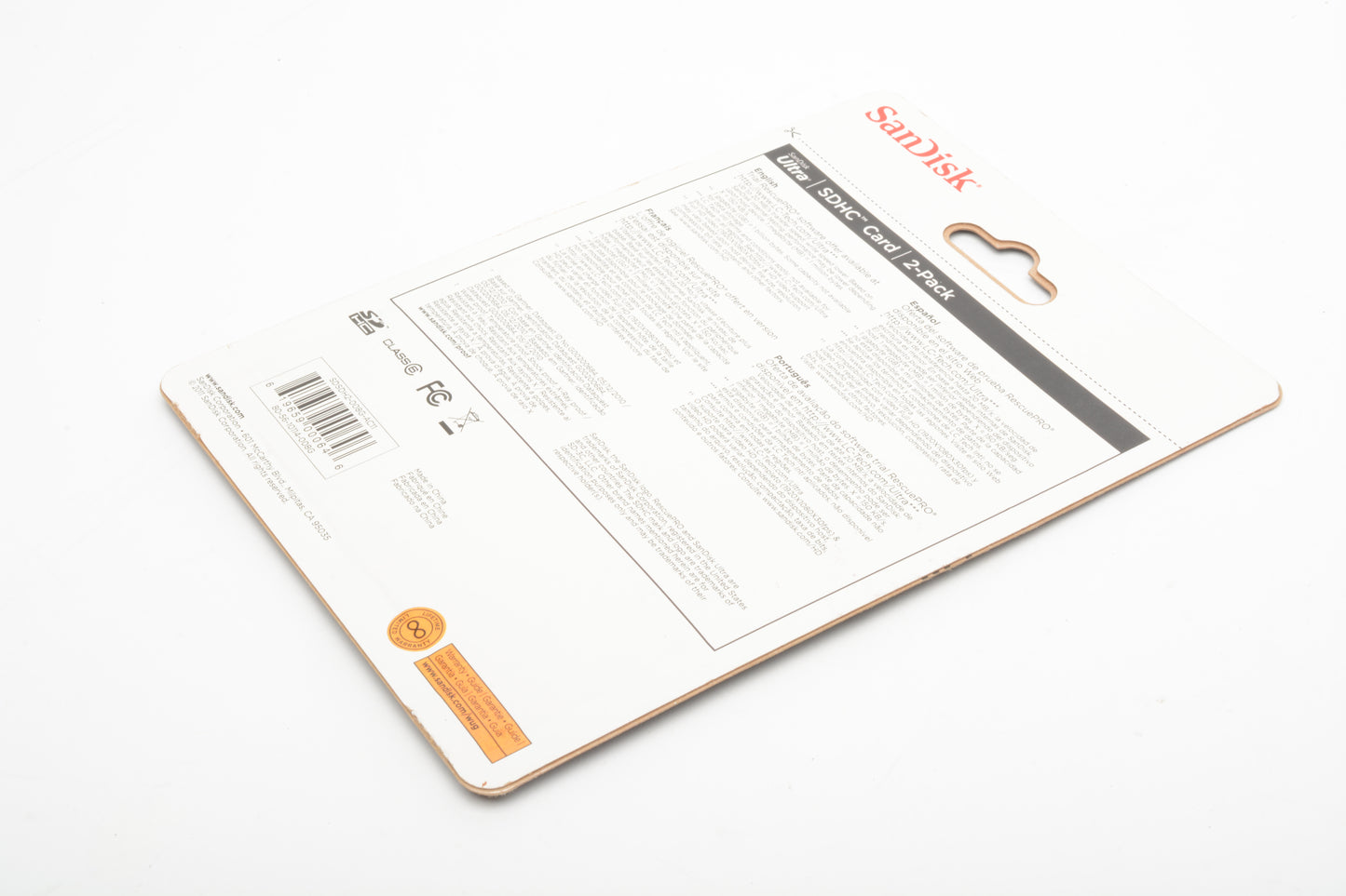 2-Pack Sandisk Ultra SDHC 8GB 133X, New