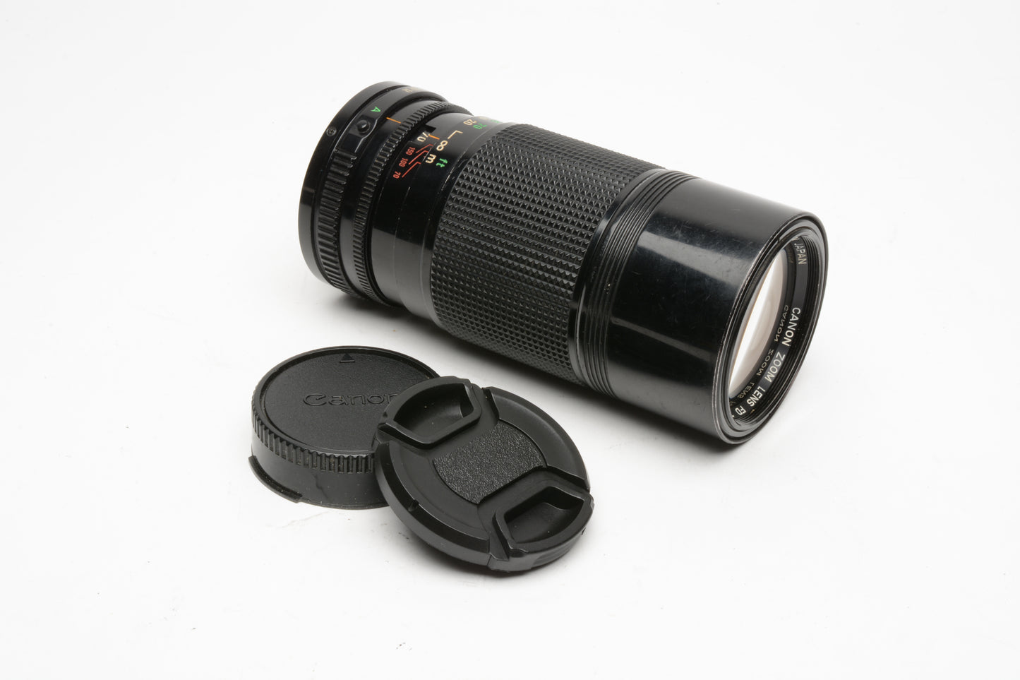 Canon FD 75-150mm f4.5 zoom lens, Bargain, Caps