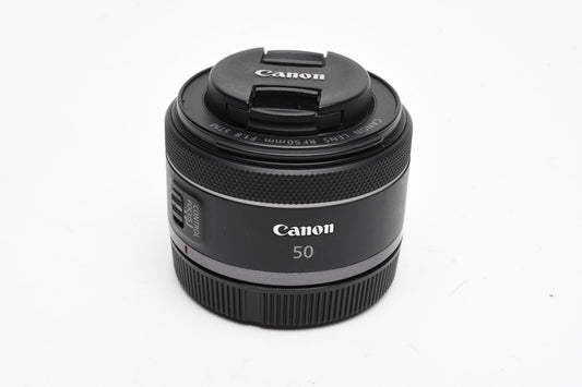 Canon RF 50mm f1.8 STM Prime lens, caps,Tested