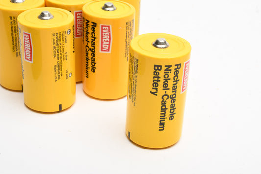 10X Eveready Nickel Cadmium D cell rechargeable battery CH50