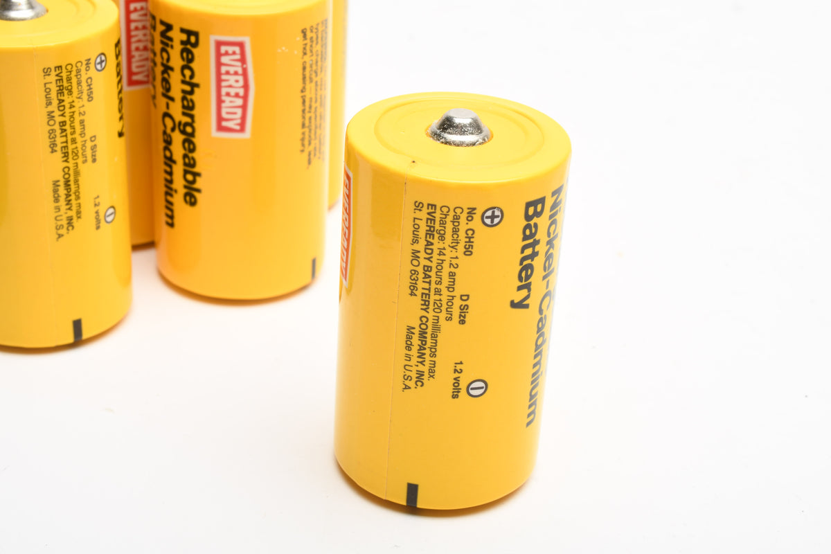 10X Eveready Nickel Cadmium D cell rechargeable battery CH50