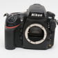 Nikon D800 DSLR body, USA version, batt+charger+USB, only 44K Acts! Boxed