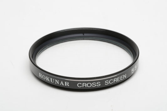 Rokunar 55mm C S Cross Screen 4 Point filter in jewel case, Clean