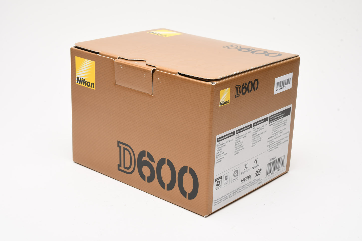 Nikon D600 DSLR Body w/Batt, charger, Only 5489 Acts!! Mint- USA Boxed