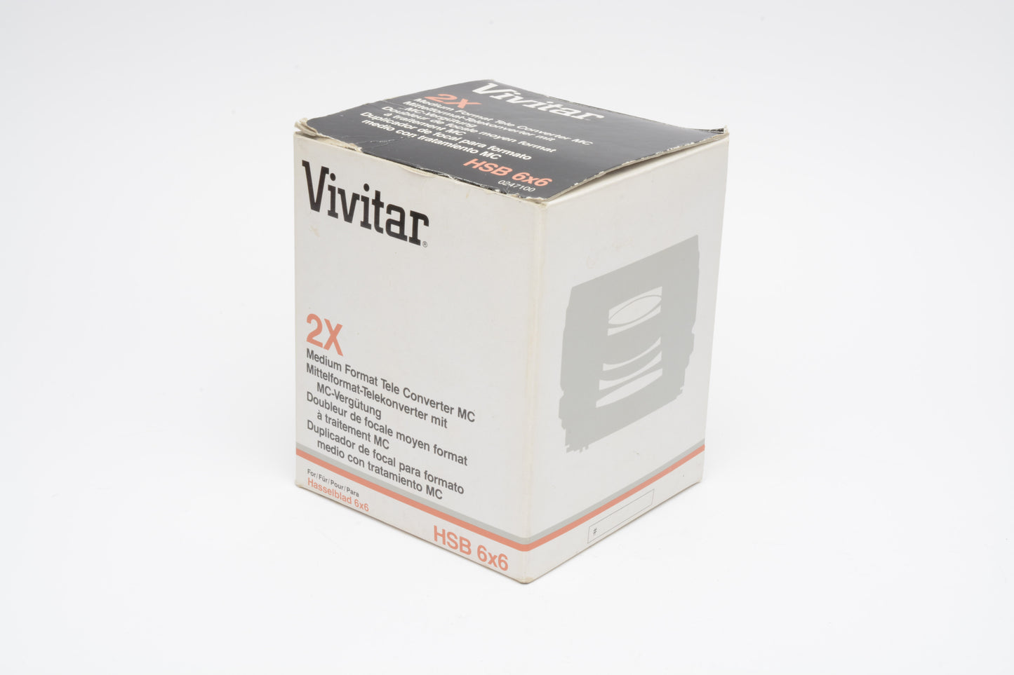 Vivitar MC 2X Teleconverter for Hasselblad 6x6 cameras, clean, caps, case, box