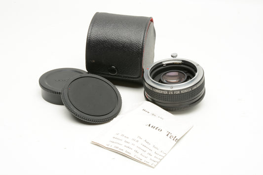 Cambron Konica 2x Teleconverter w/Caps and case, Nice