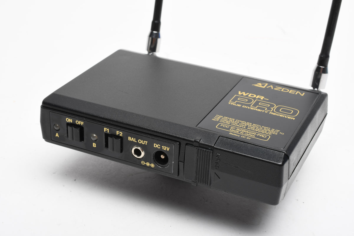 Azden WDR Pro + WM-Pro Wireless Transmitter & Receiver w/lapel Mic. and clip