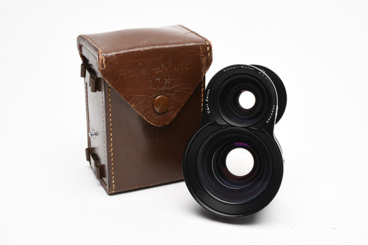 Rollei Mutar .7X Bay III lens Wide angle lens attachment, Mint-, w/Case