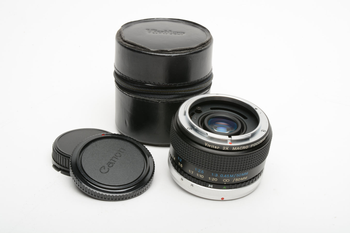 Vivitar 2X 7-Element macro extender for Canon FD in case, Great!