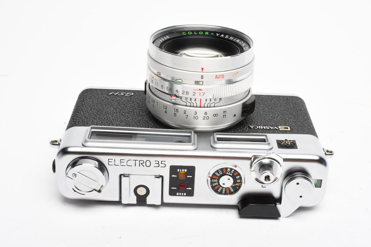 Yashica G Electro 35 GSN 35mm Rangefinder Camera w/45mm f1.7 lens,  New seals, *Read