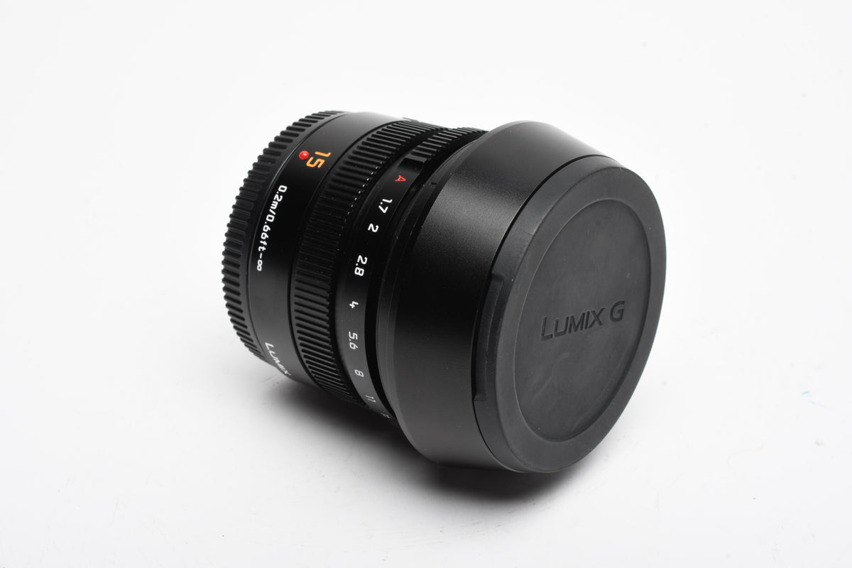 Panasonic Lumix Leica DG Summilux 15mm f1.7 Asph. lens, H-X015 MFT 