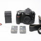 Nikon D90 DSLR body, 2 batts, charger, strap, Only 5317 Acts, very clean, tested