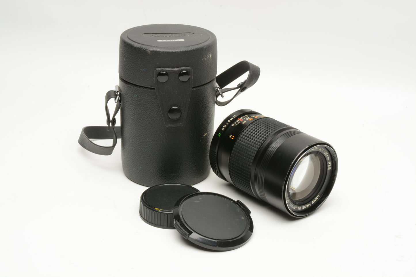 Konica Hexanon 135mm f3.5 Portrait lens, case, clean