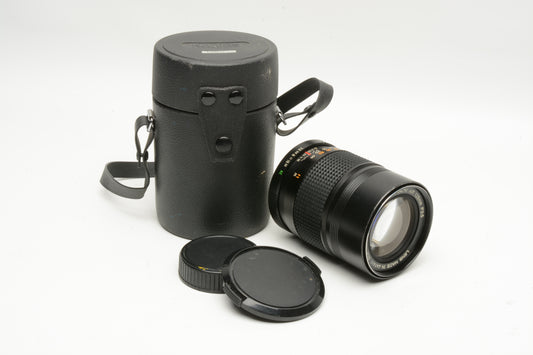 Konica Hexanon 135mm f3.5 Portrait lens, case, clean