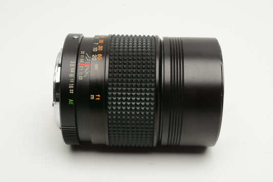 Konica Hexanon 135mm f3.5 Portrait lens, case, clean