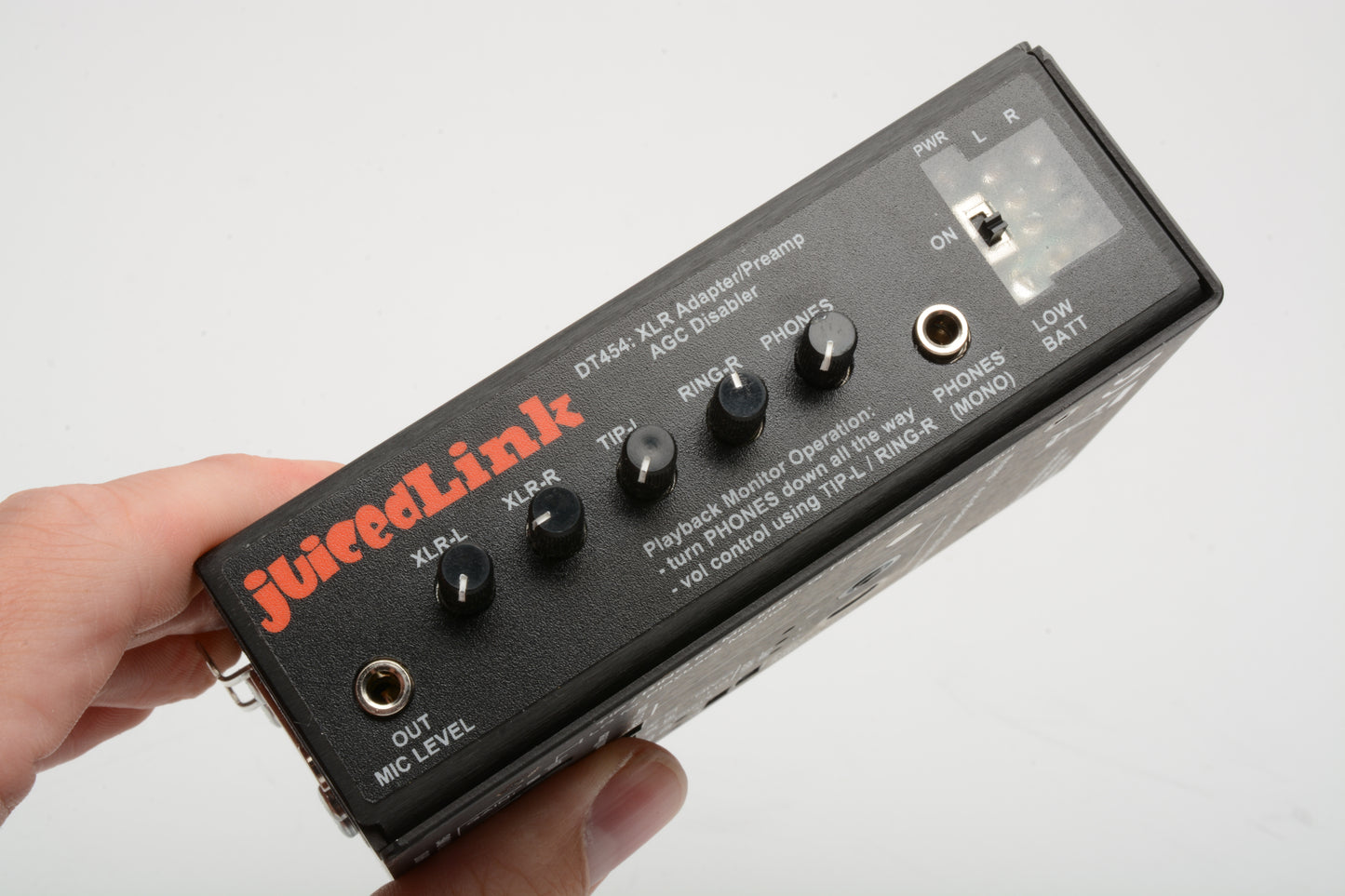 Juiced DT454 Portable mixer XLR adapter/Preamp, Clean, tested