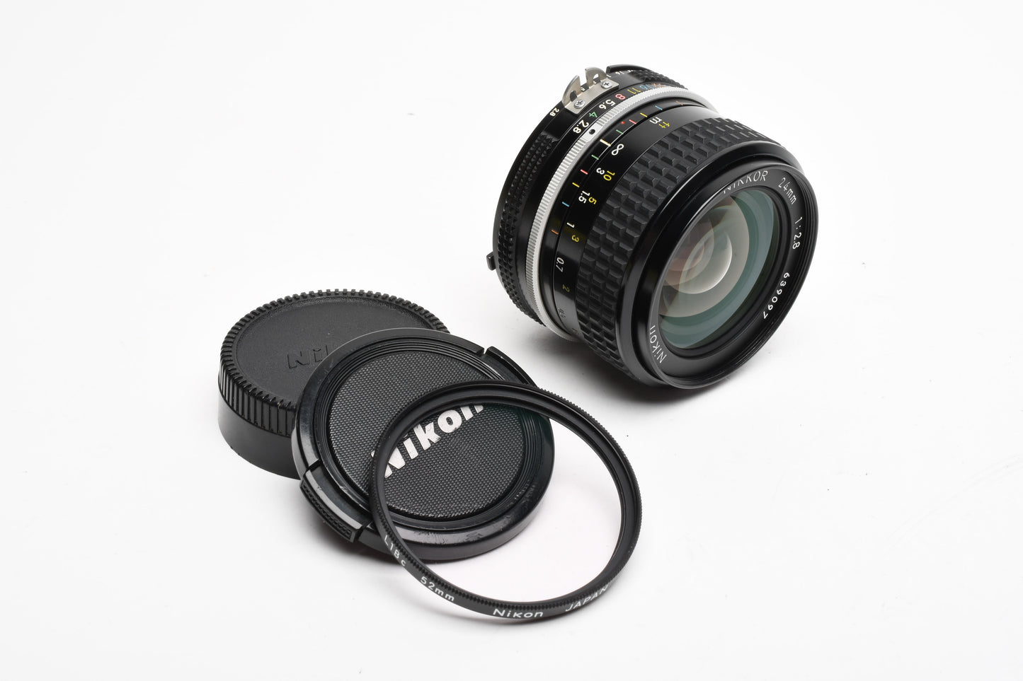 Nikon Nikkor 24mm f2.8 AI lens w/L1Bc Skylight filter, Great! Sharp