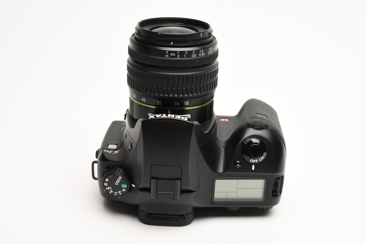 Pentax K20D DSLR Body w/18-55mm zoom, 2X Batts+charger, Only 8409 Acts