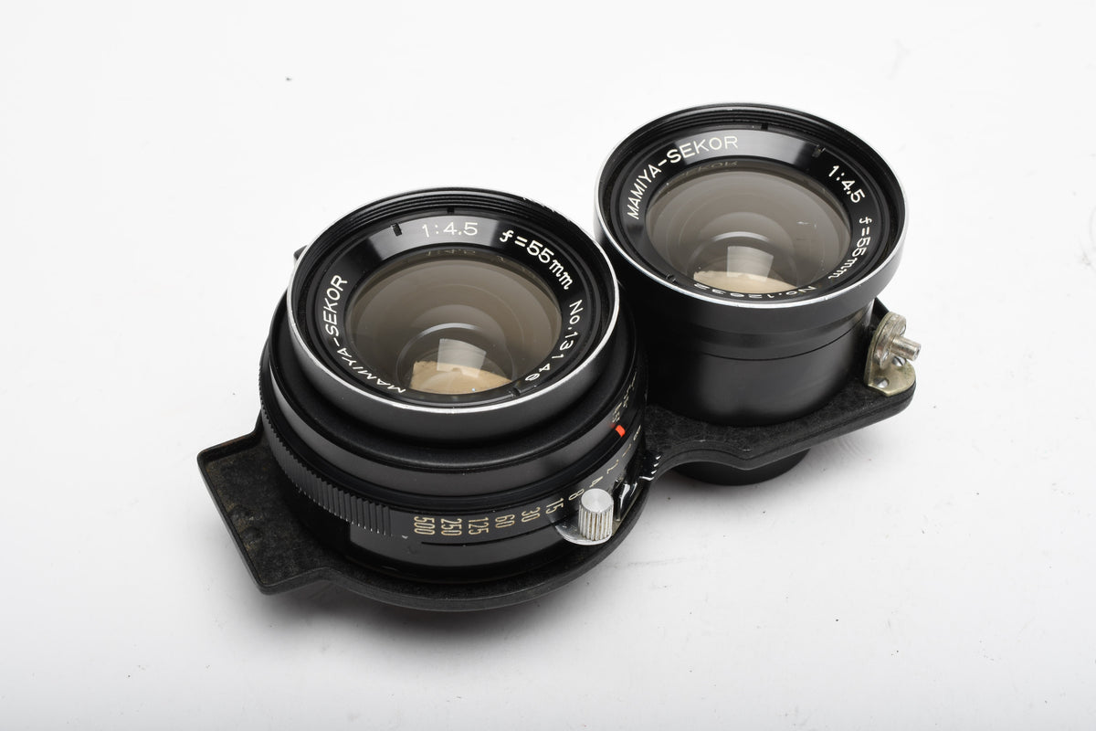 Mamiya 55mm f4.5 TLR lens, Clean and sharp!  Nice