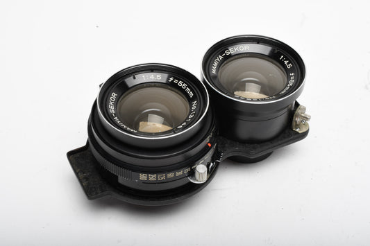 Mamiya 55mm f4.5 TLR lens, Clean and sharp!  Nice