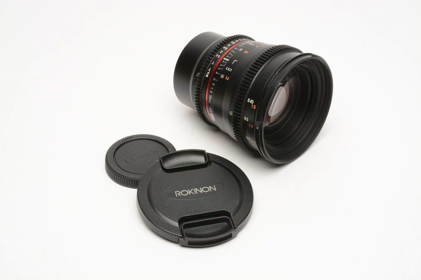 Rokinon 50mm f1.5 For Lumix MFT-Micro Four Thirds Mount w/Caps