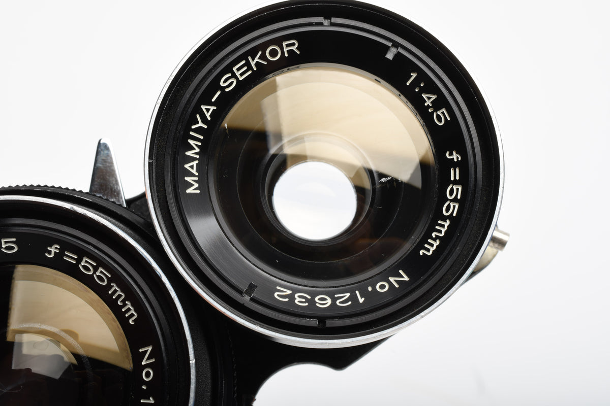 Mamiya 55mm f4.5 TLR lens, Clean and sharp!  Nice