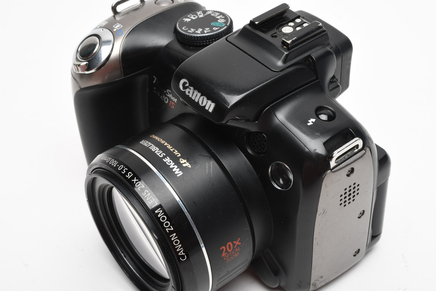 Canon Powershot SX20IS 12.1MP Digital Point&Shoot camera, hood, strap, manual