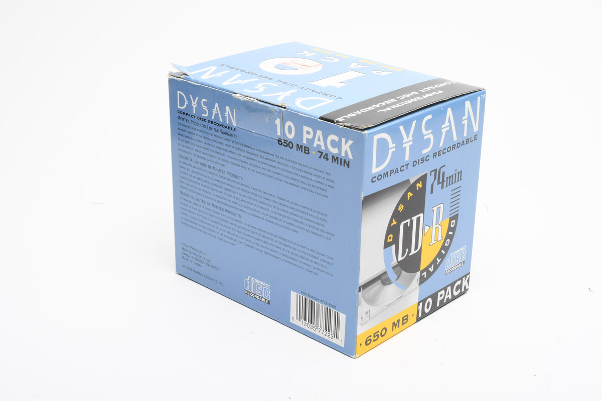 8X Dysan CD-R 650B 74min Recordable CDs Individually wrapped, New