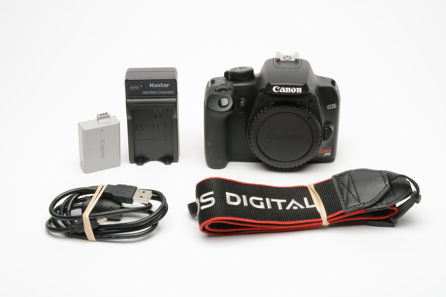 Canon EOS Rebel XS DSLR Body Only w/batt+charger Only 441 Acts!