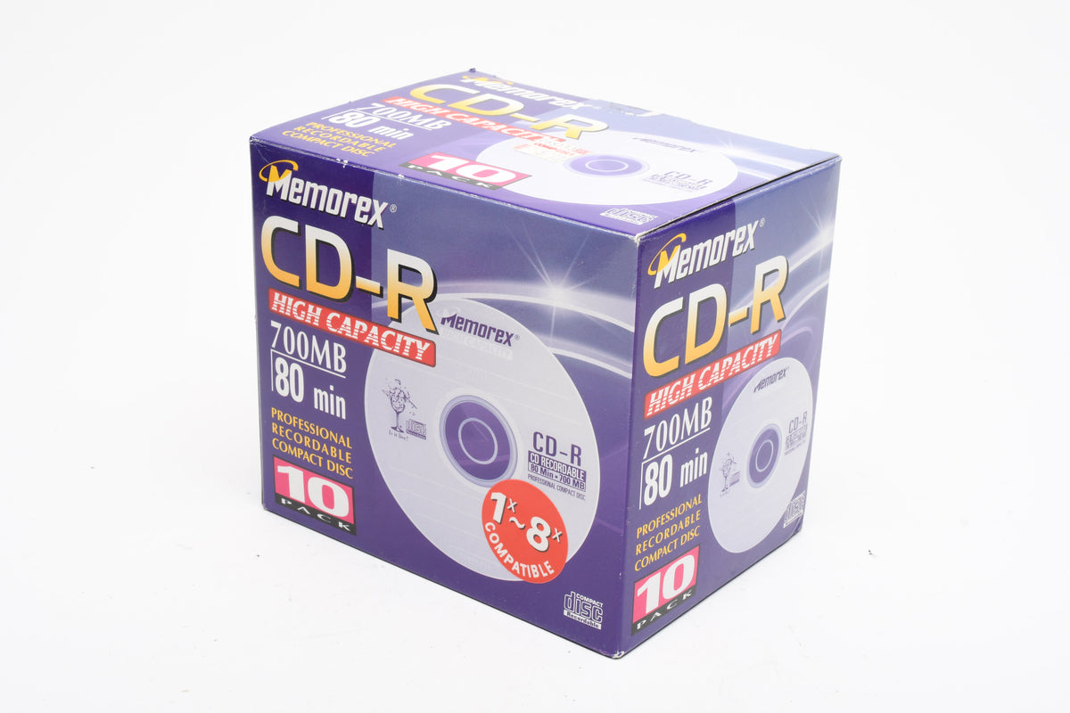 18X Memorex CD-R 700MB 80min Recordable CDs Individually wrapped, New