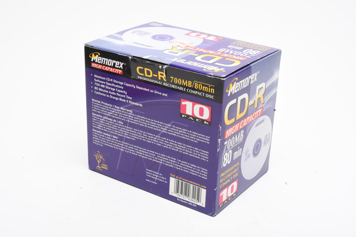 18X Memorex CD-R 700MB 80min Recordable CDs Individually wrapped, New