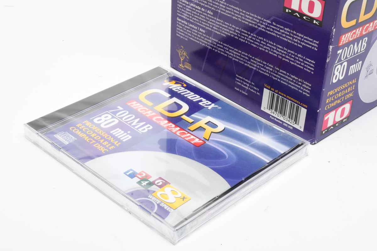 18X Memorex CD-R 700MB 80min Recordable CDs Individually wrapped, New