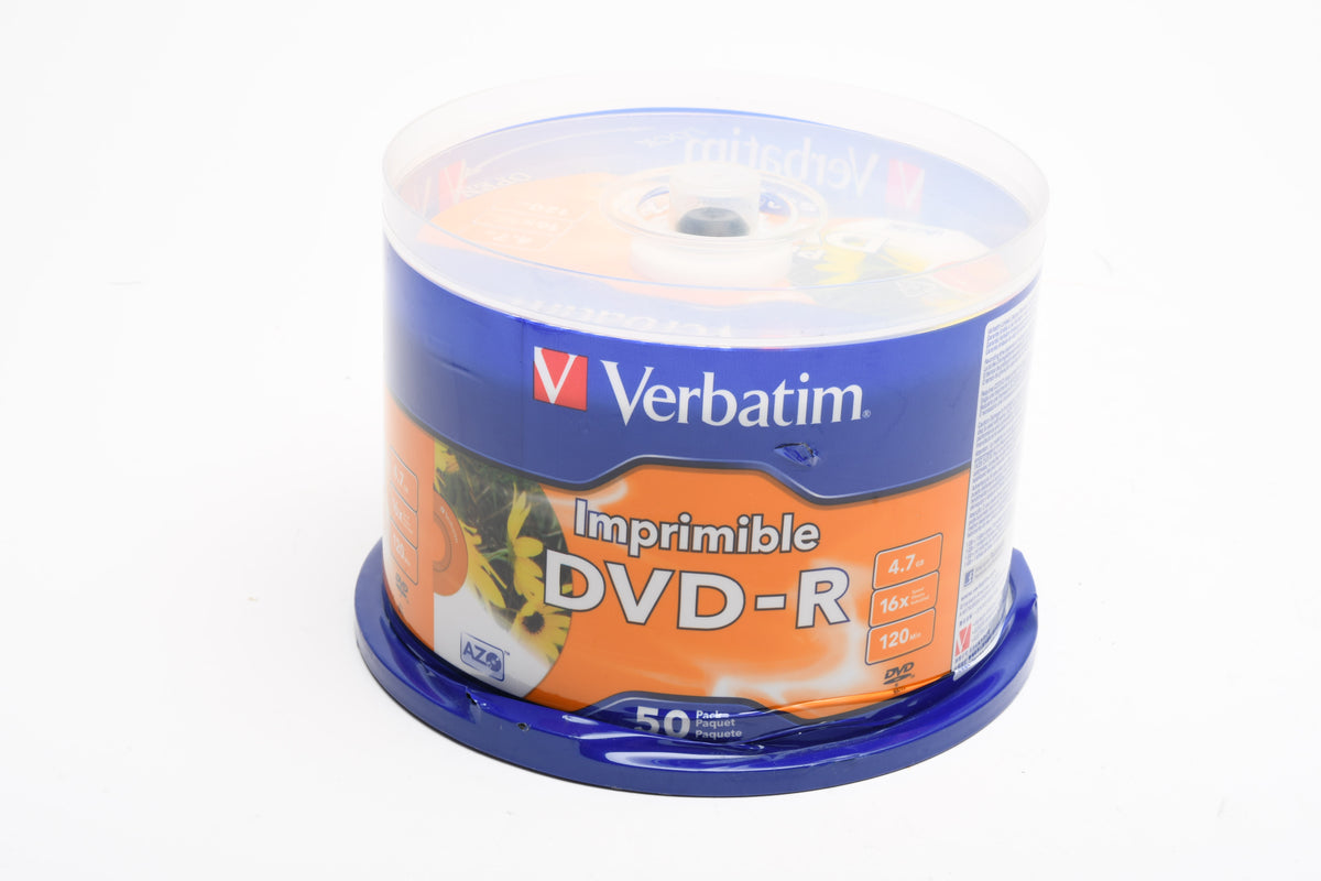 50X Verbatim DVD-RW 4.7GB 120min Recordable DVDs, New