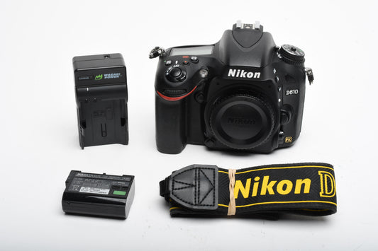 Nikon D610 DSLR Body w/battery, charger, strap, 62K Acts, Nice!