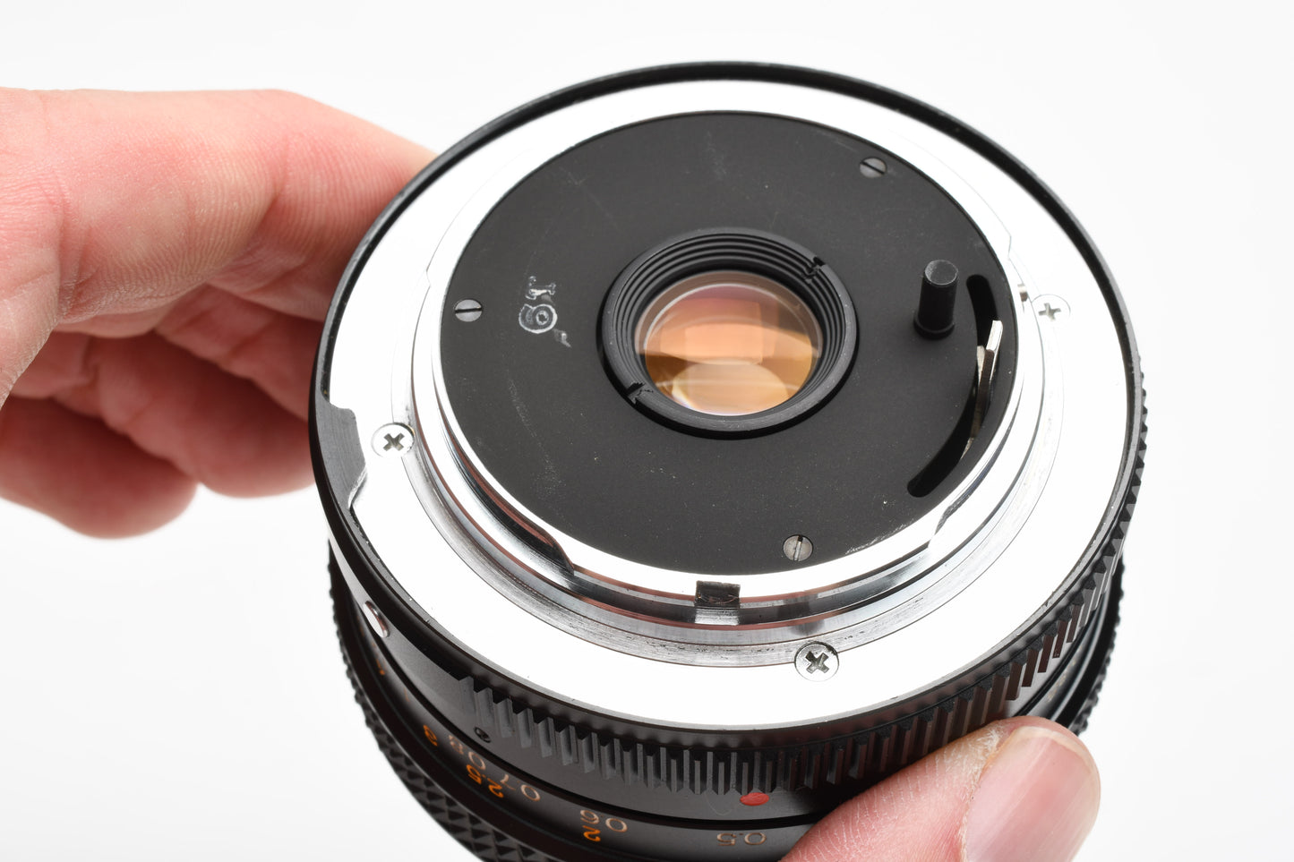 Konica Hexar 28mm f3.5 wide angle lens w/Skylight, Hood, Caps, Cases