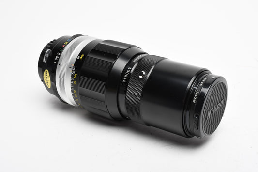 Nikon Nikkor Q.C 200mm f4 Non Ai Telephoto lens, L37 UV, Mint-