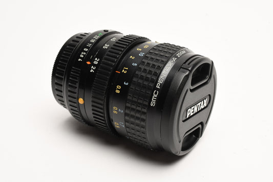 Pentax-A SMC 24-50mm f4 PK Mount zoom lens, caps, Great