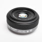 Panasonic Lumix 20mm f1.7 G lens, Very clean, w/Pouch + Hood