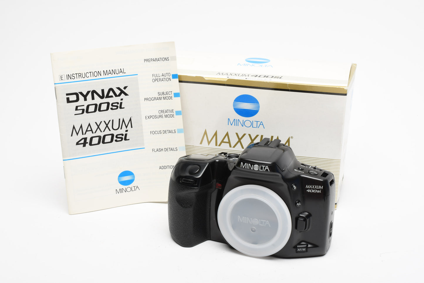 Minolta Maxxum 400si 35mm SLR Body, Tested, boxed