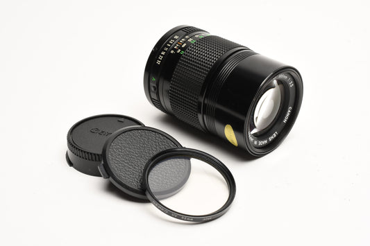 Canon FD 135mm f3.5 Portrait lens, caps, UV Very clean & sharp!