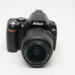 Nikon D40 DSLR body w/Nikkor 18-55mm f3.5-5.6G ED II, batt+charger+SD, 5686 Acts!